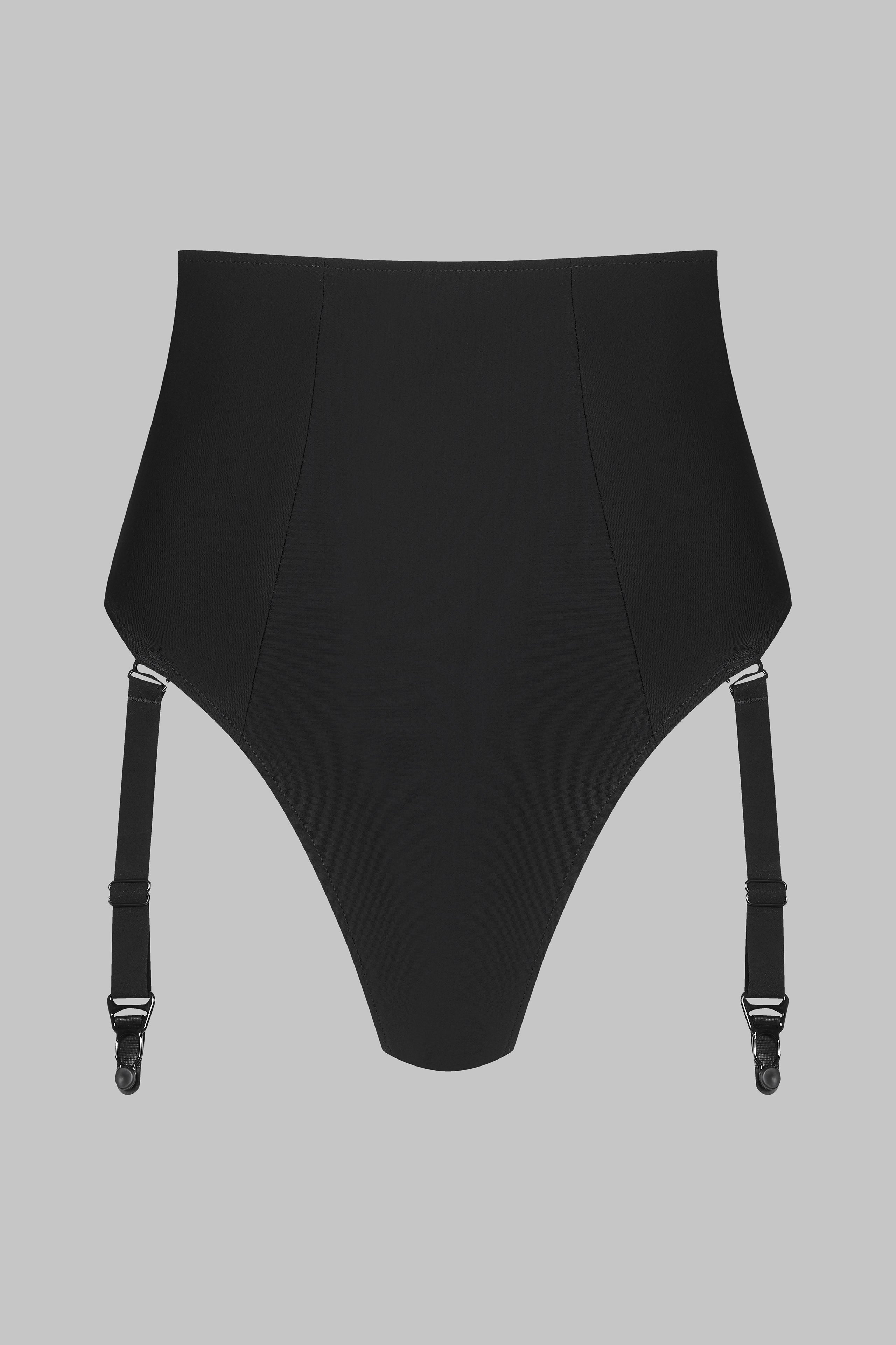 Taillenhoher Tanga mit Strumpfhaltern - Nuit Infinie