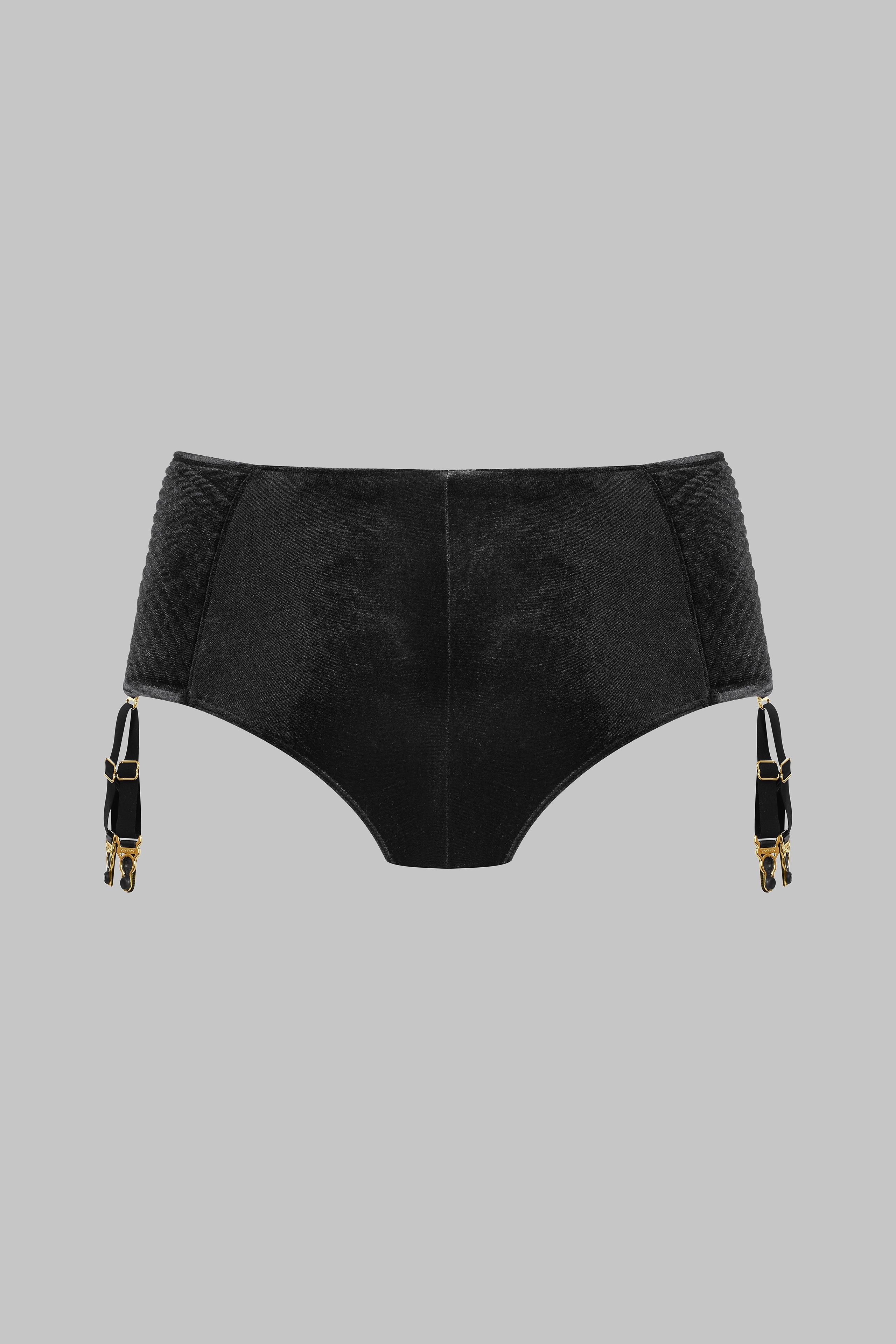 High-Waisted Briefs Garter Belt - ROCOCO