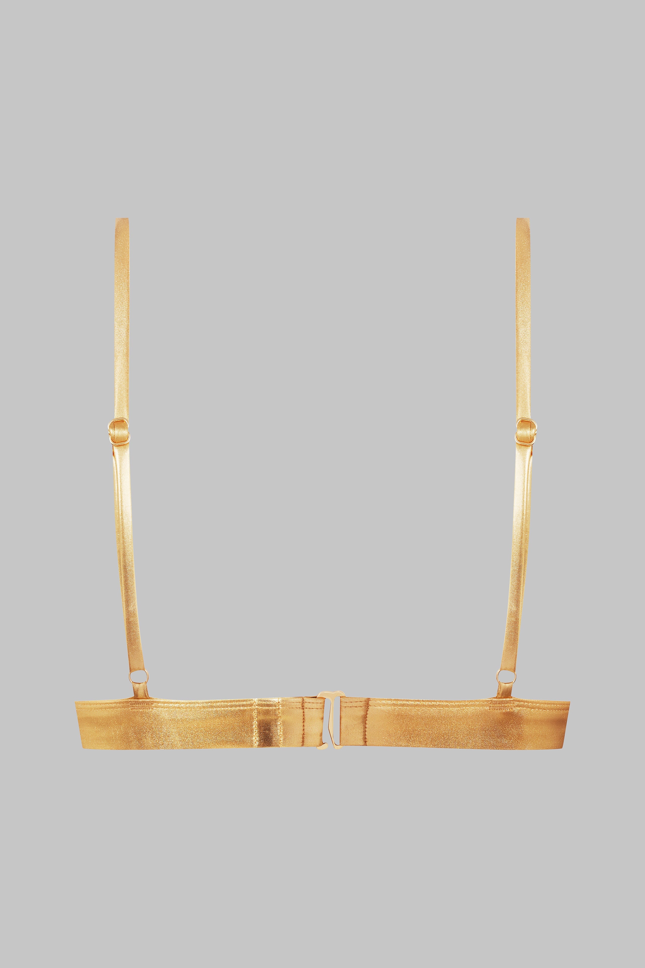 Metallic triangle bra