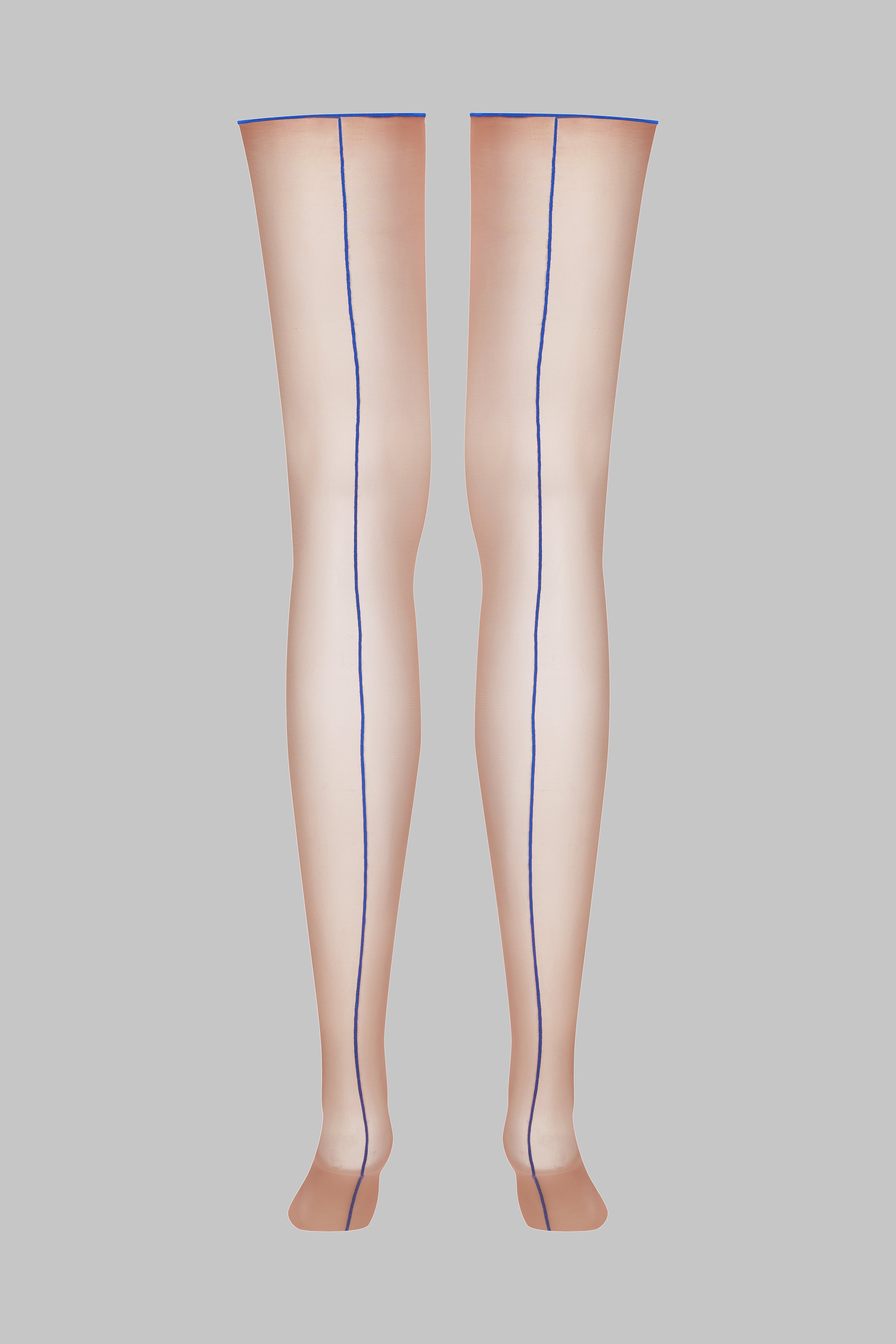 Cut and curled back seamed stockings 20D - LEGWEAR
