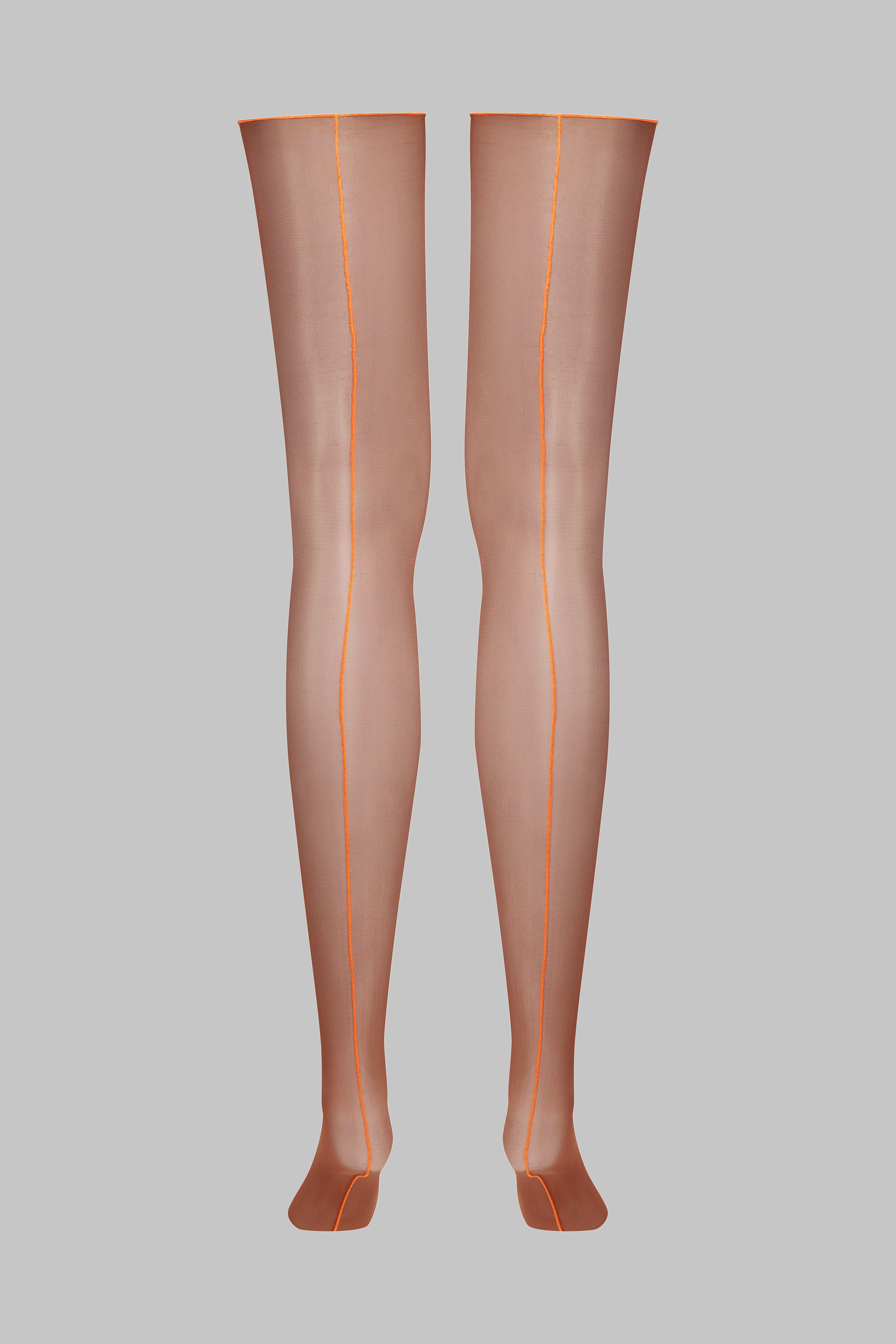 Cut and curled neon seamed stockings 20D - LEGWEAR
