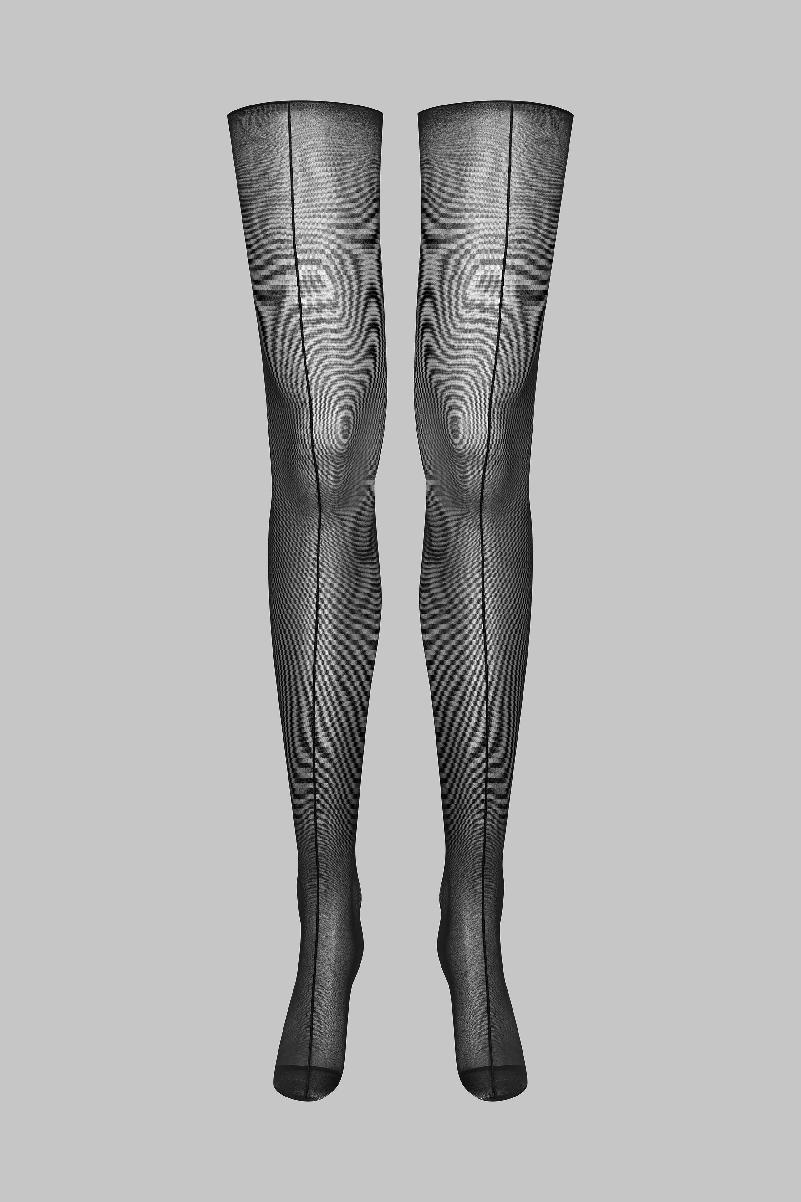 Cut and curled double seamed stockings 20D - LEGWEAR