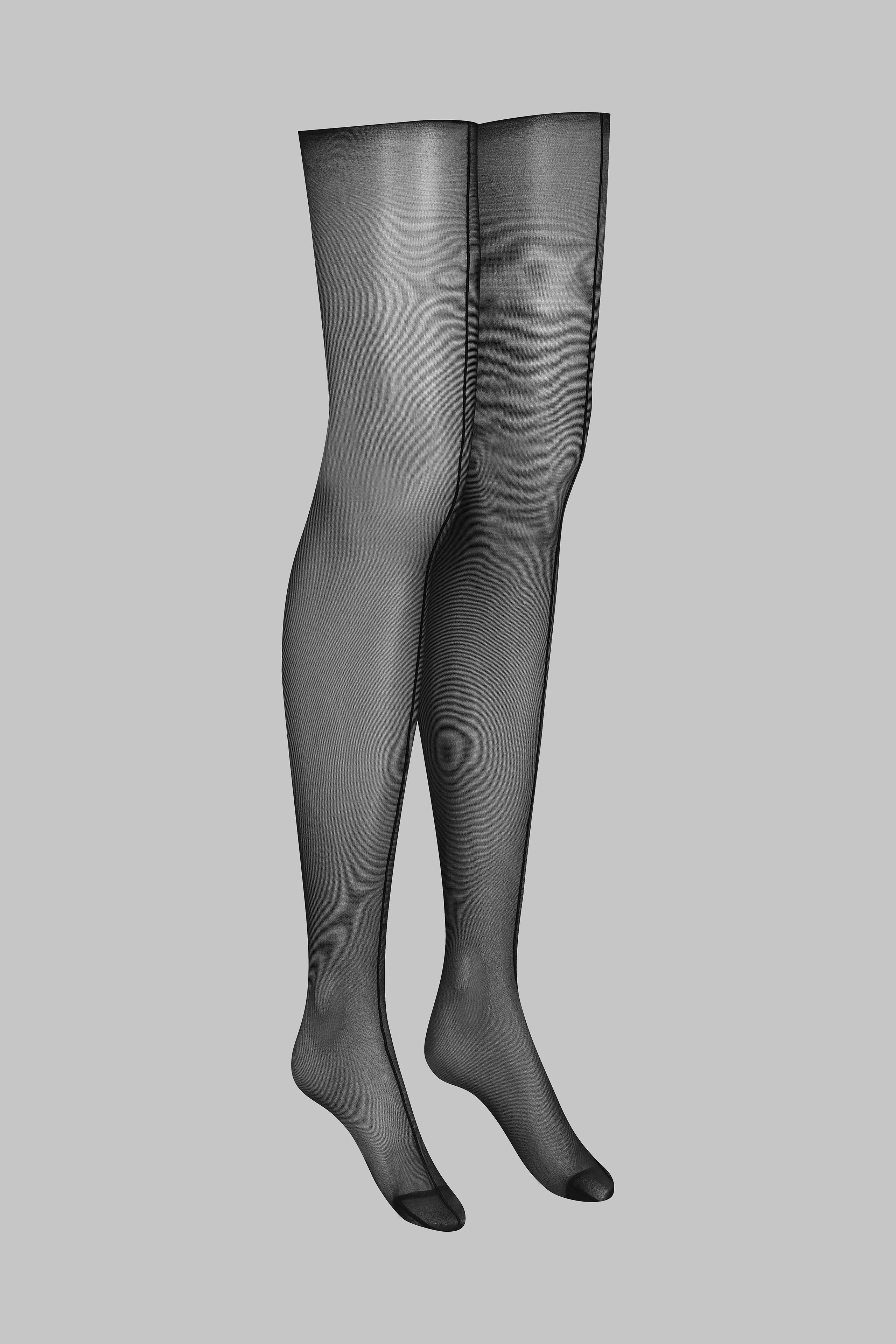Cut and curled double seamed stockings 20D - LEGWEAR