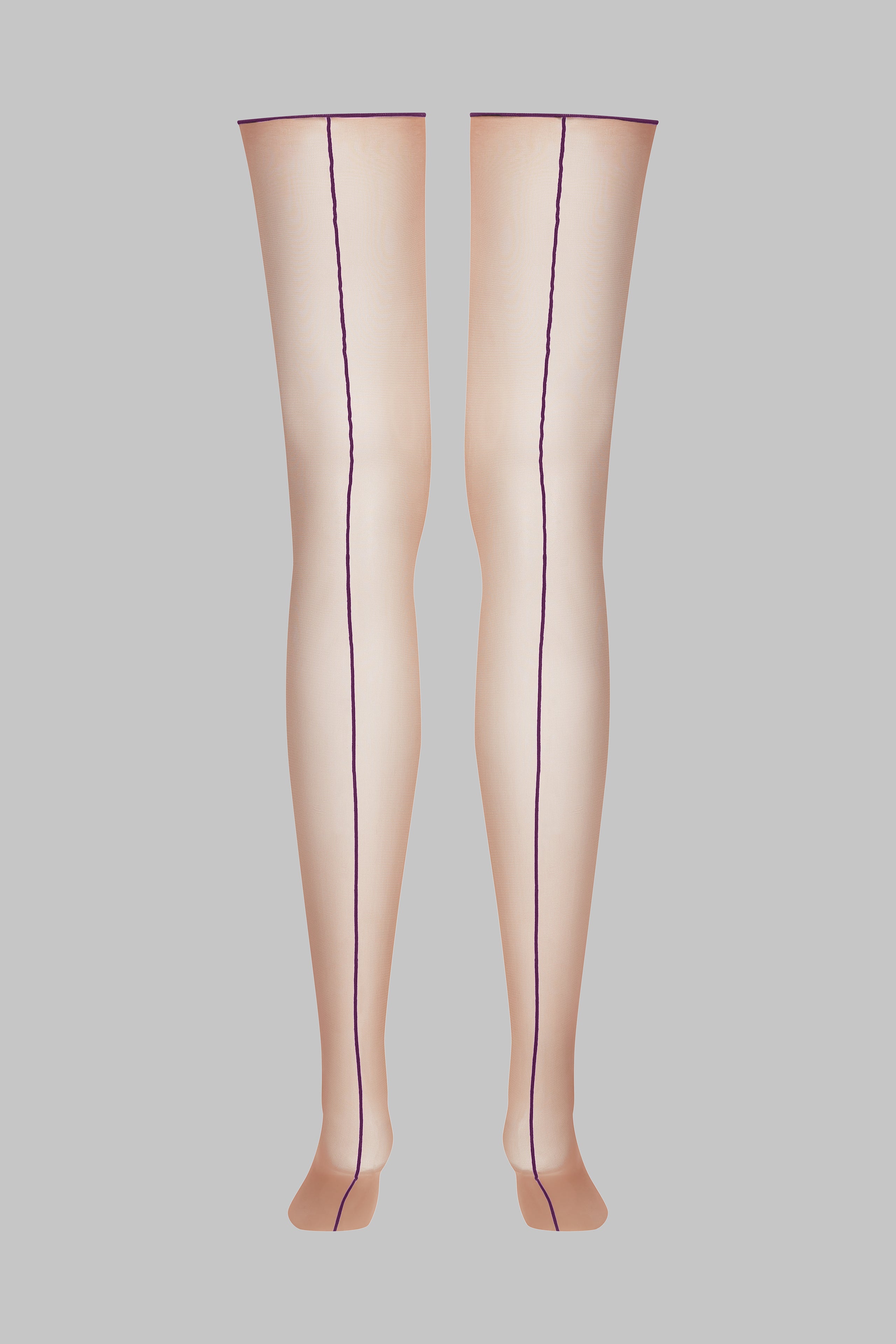 Cut and curled back seamed stockings 20D - LEGWEAR