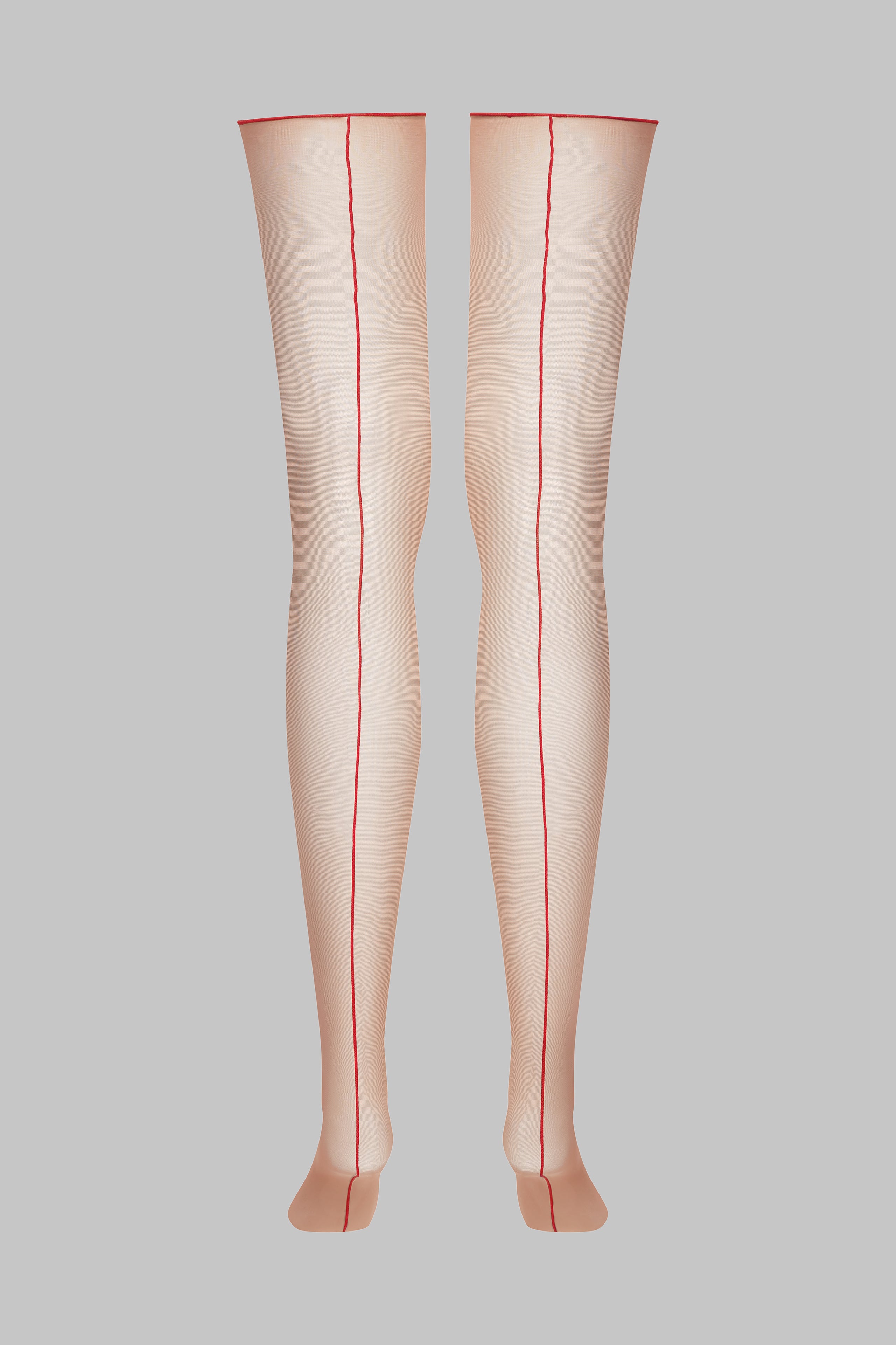Cut and curled back seamed stockings 20D - LEGWEAR