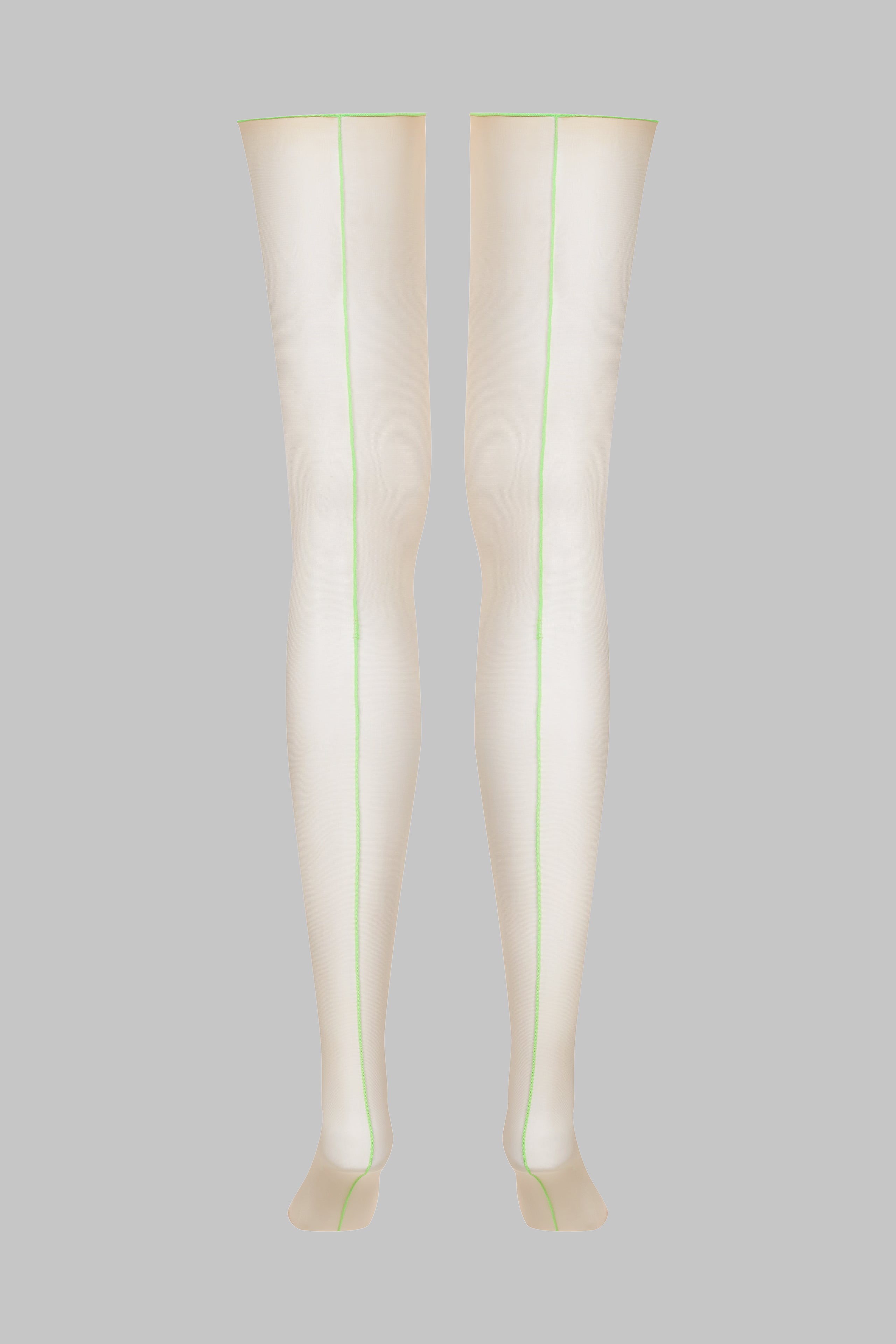 Cut and curled neon seamed stockings 20D - LEGWEAR