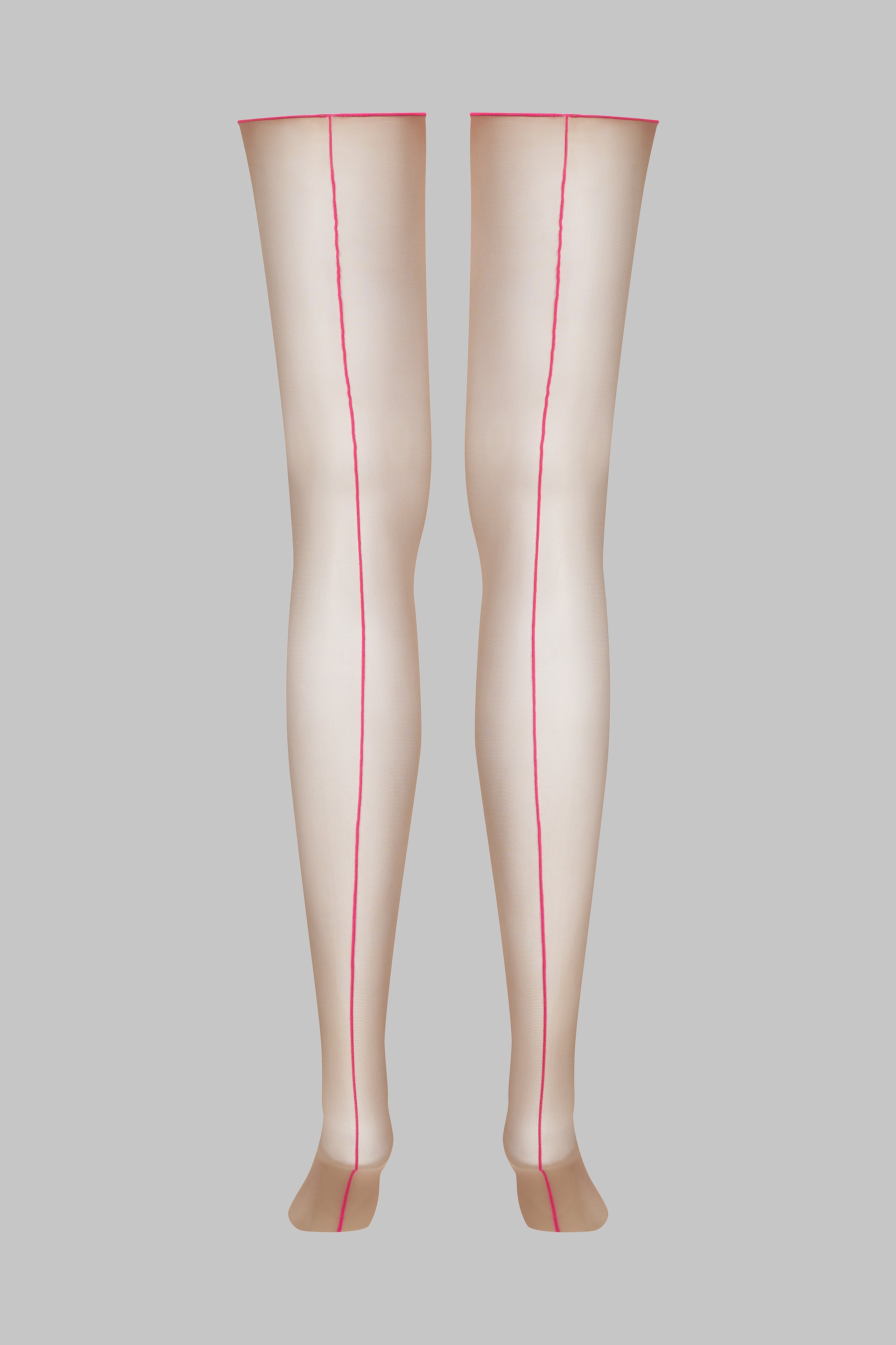 Cut and curled neon seamed stockings 20D - LEGWEAR