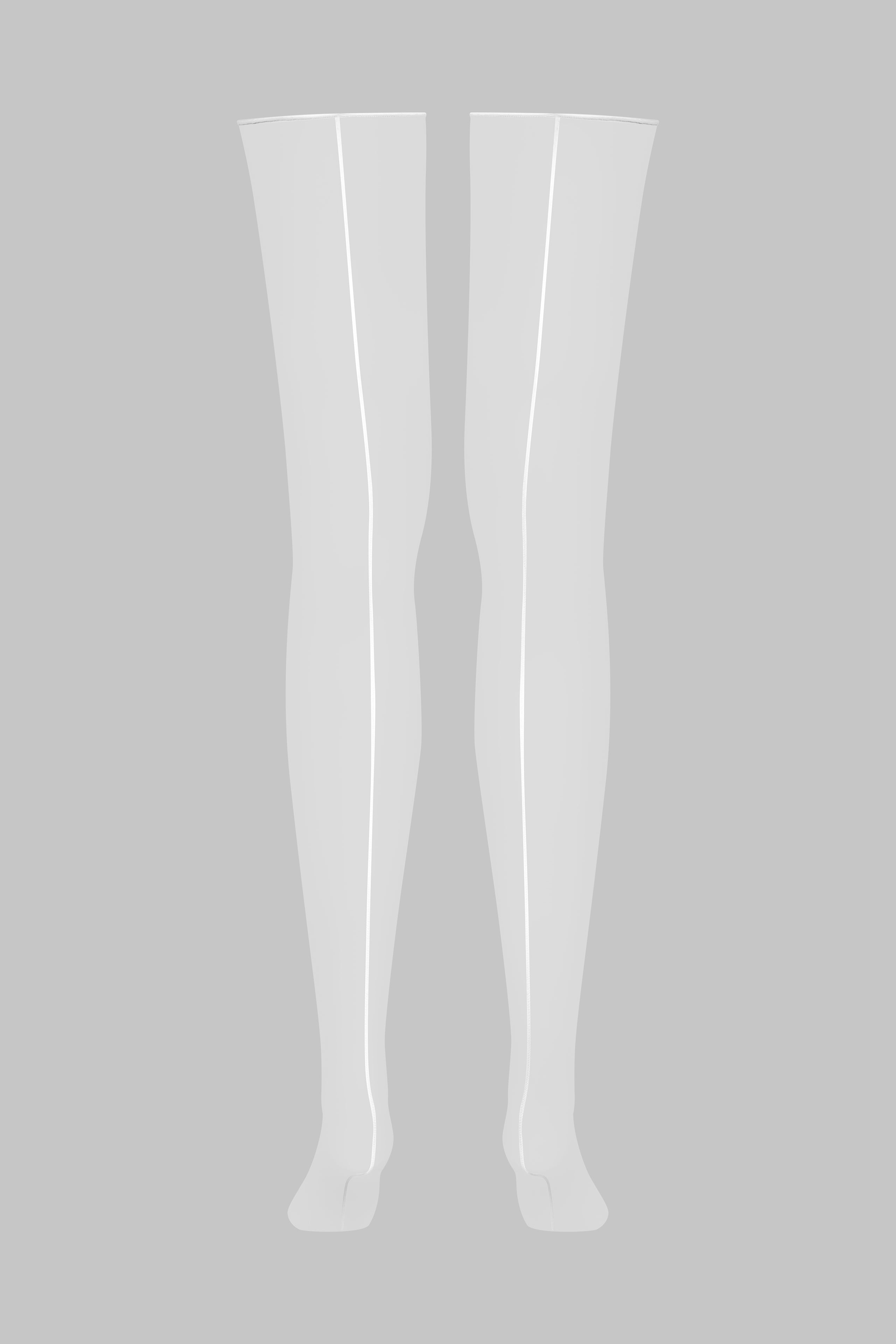 Double seamed cut and curled stockings 10D - LEGWEAR