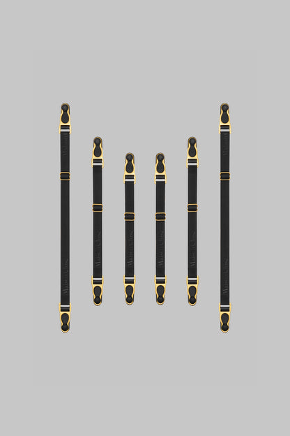 Double suspenders straps - Black/Gold - Signature