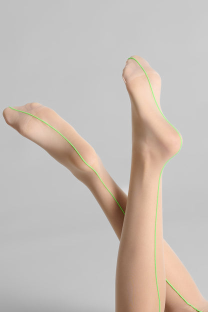 Nahtstrümpfe mit gerolltem Schnitt 20D - Les Coquetteries