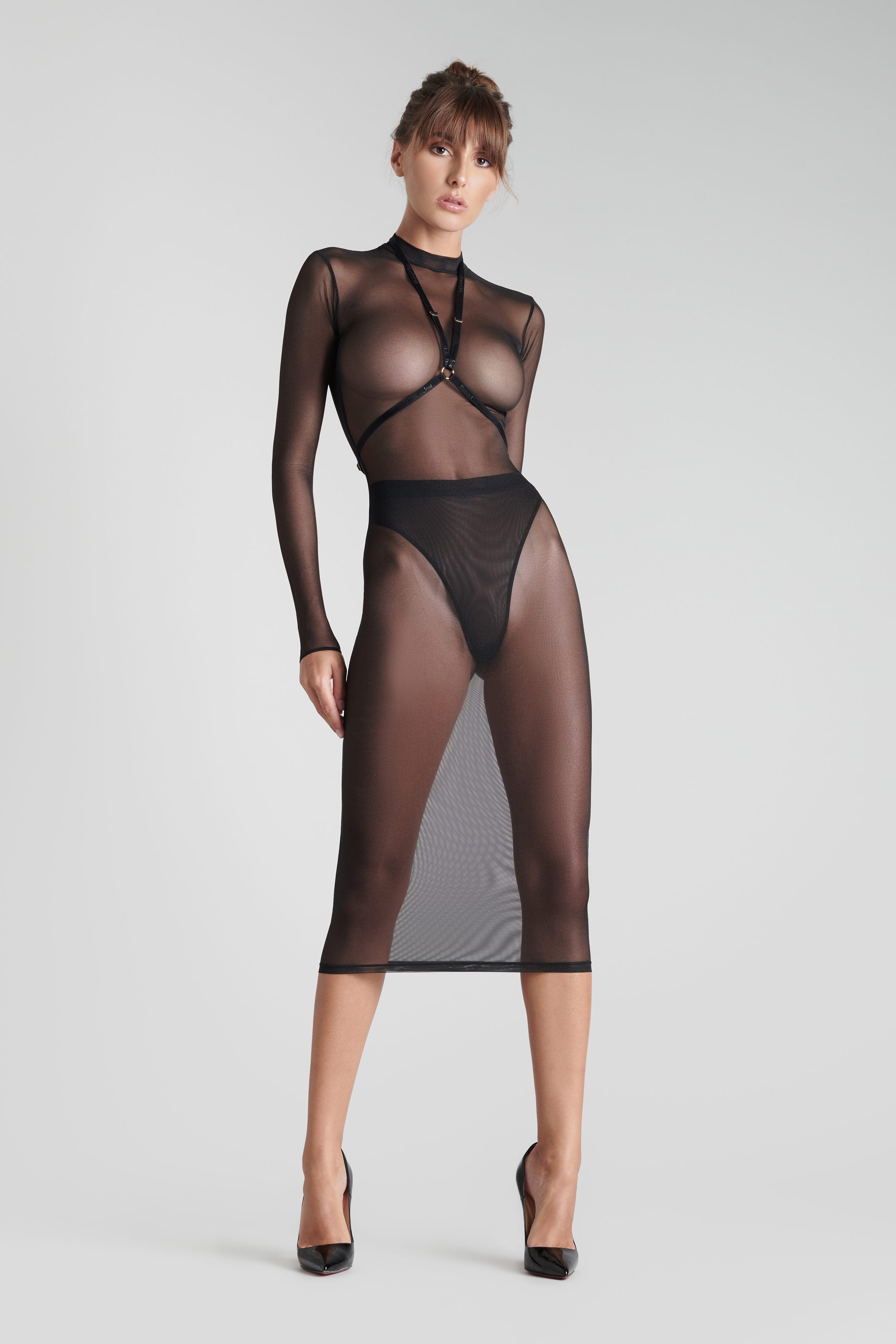 Midi-Kleid mit harness - Corps à Corps