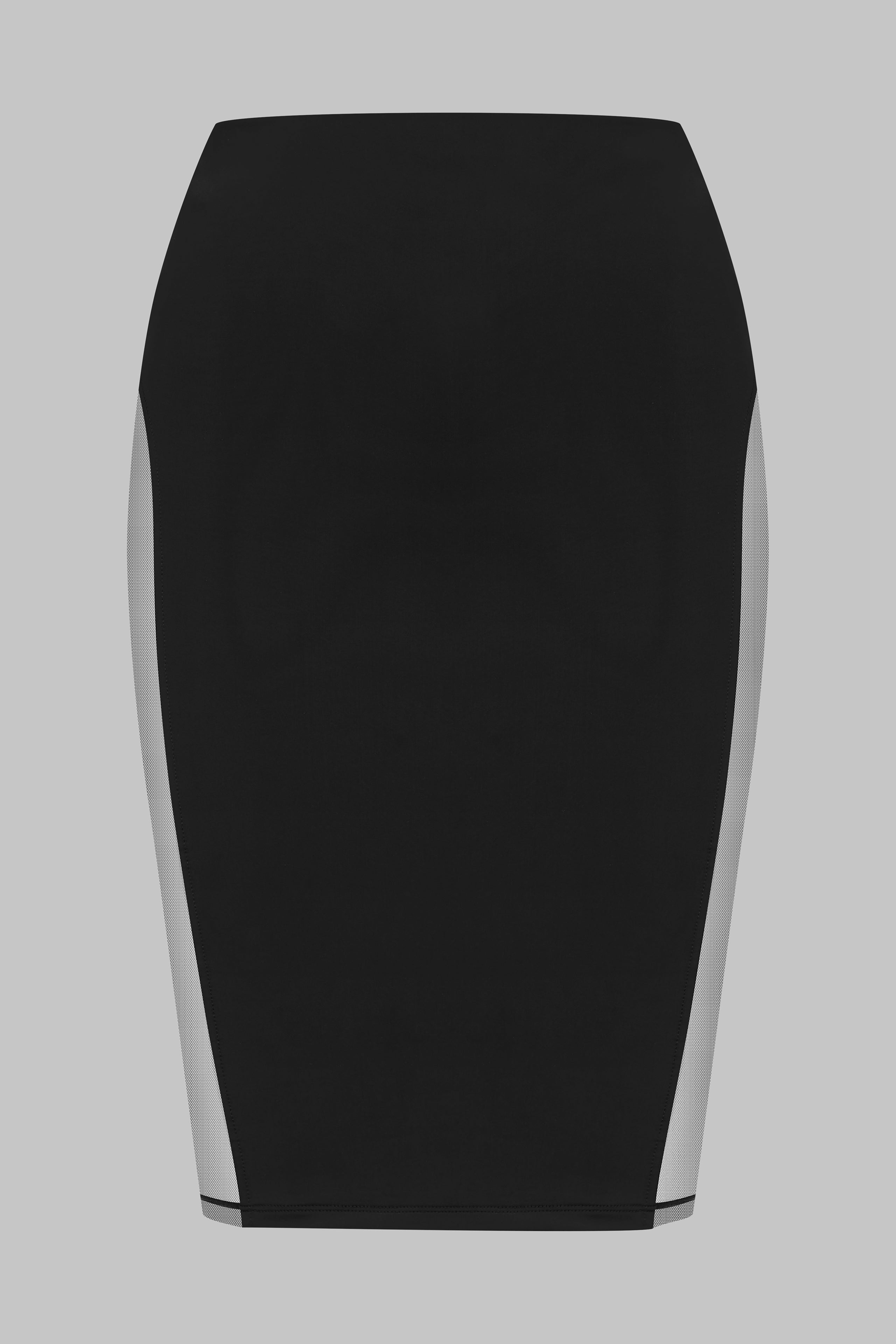 008 - Stretch pencil skirt with sheer sides