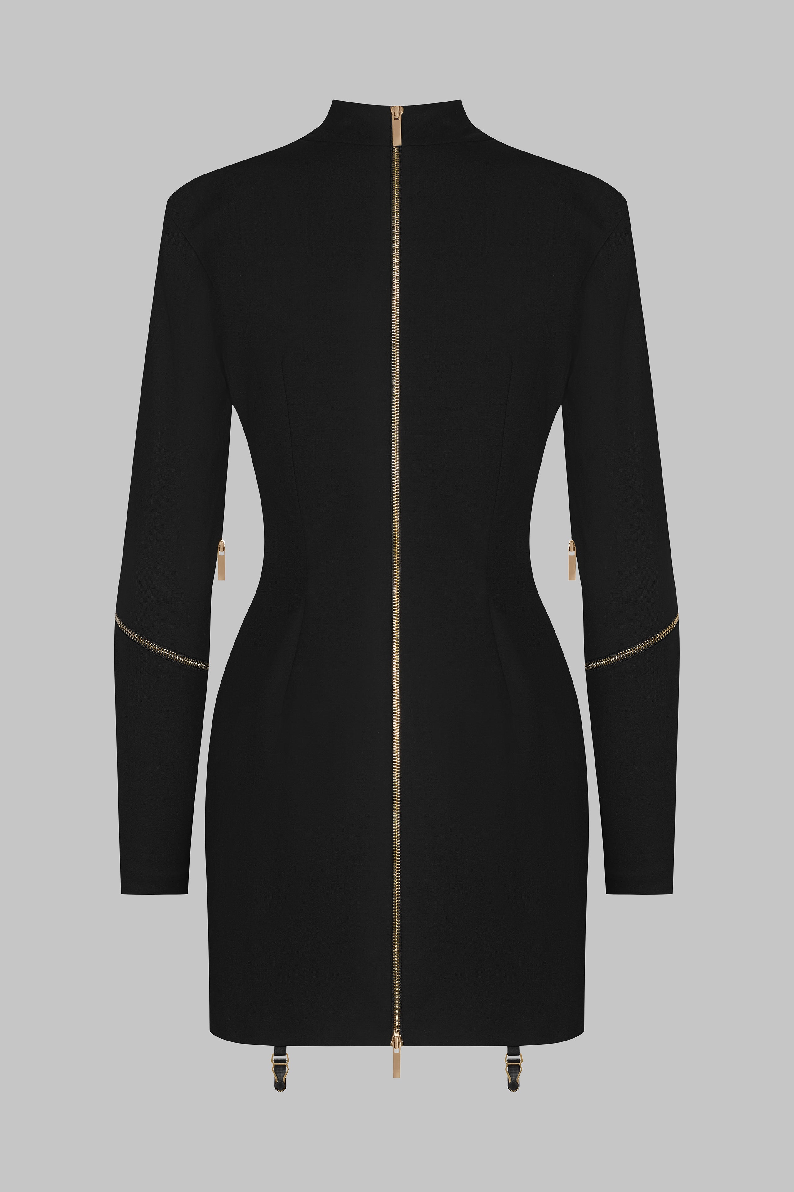 018 - Wool short dress with zip