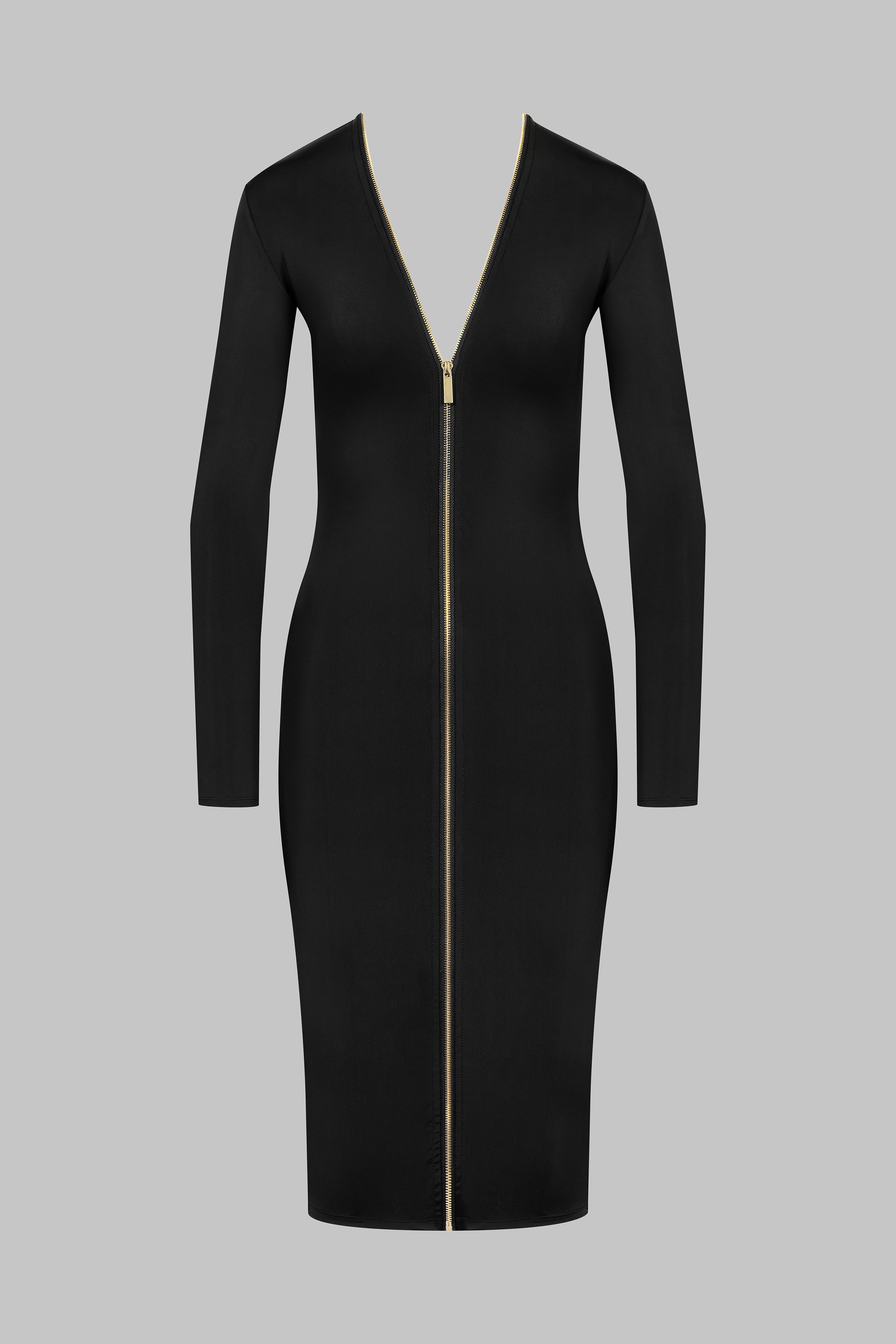 021 - Stretch midi dress with zip