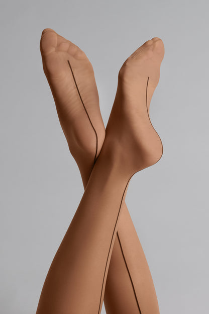 Signature back seam seamless tights 20D - Sun Nude - LEGWEAR