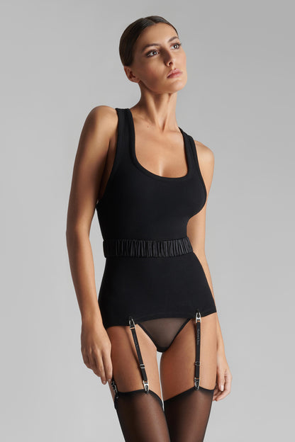 Double suspenders straps - Black/Silver - Signature