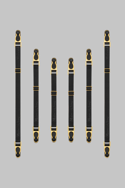 Double suspenders straps - Black/Gold - Signature
