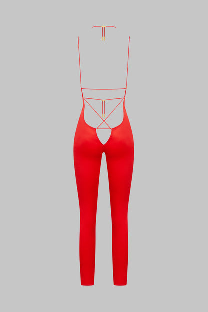 Open back strappy jumpsuit - French Kiss