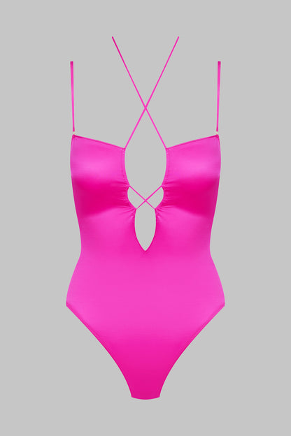 Thong bodysuit with straps - French Kiss