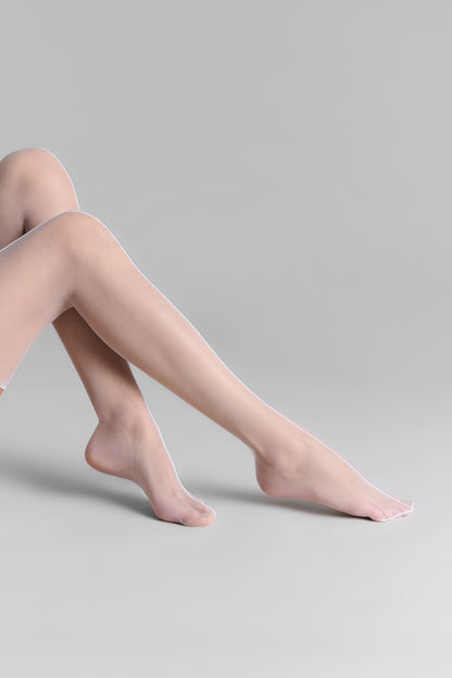 Double seamed cut and curled stockings 10D - LEGWEAR