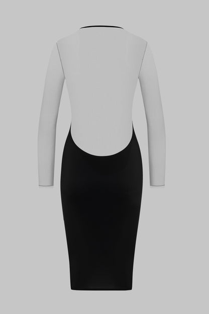 Midi Long Sleeve V-Neck Dress - Pure Tentation