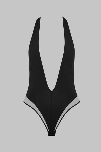 V-Neck Thong Bodysuit - Pure Tentation