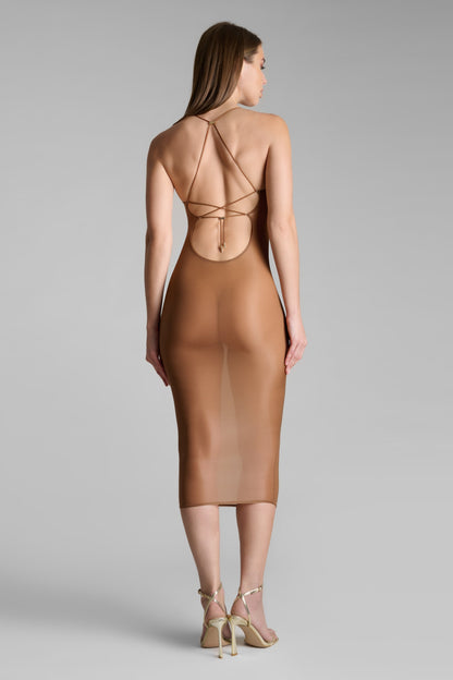 Open back midi dress - French Kiss Light