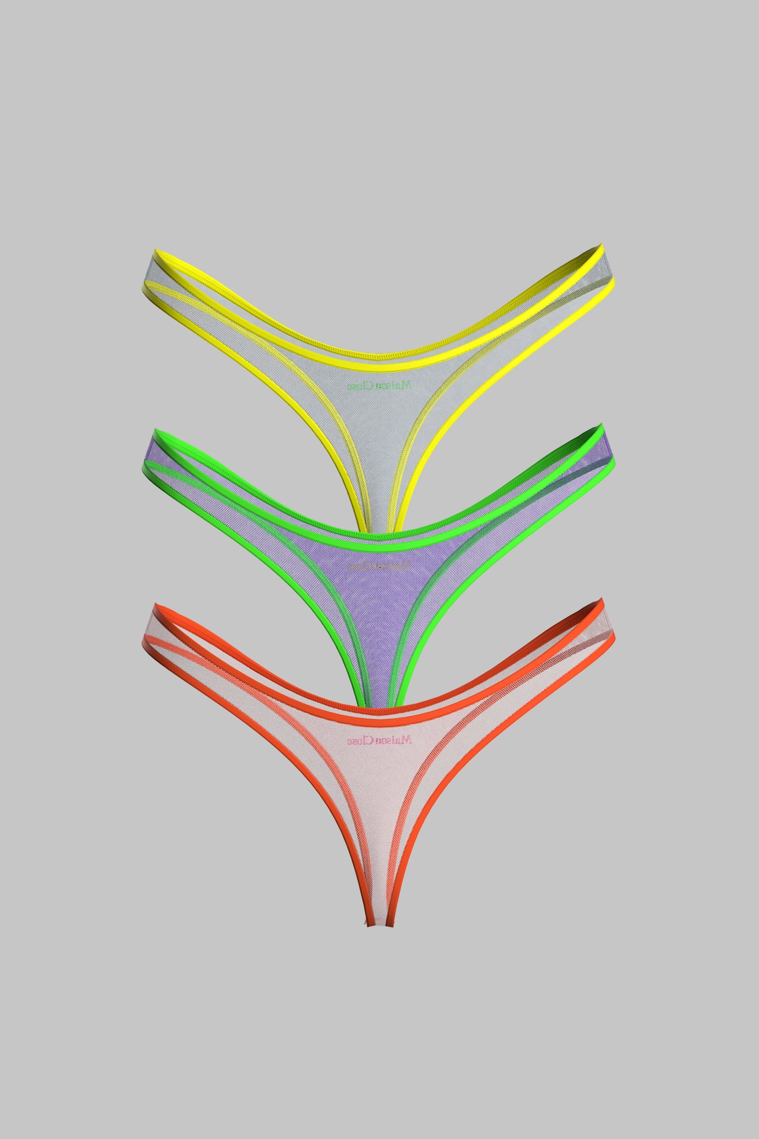 Set of 3 High-Cut Thongs - Panorama