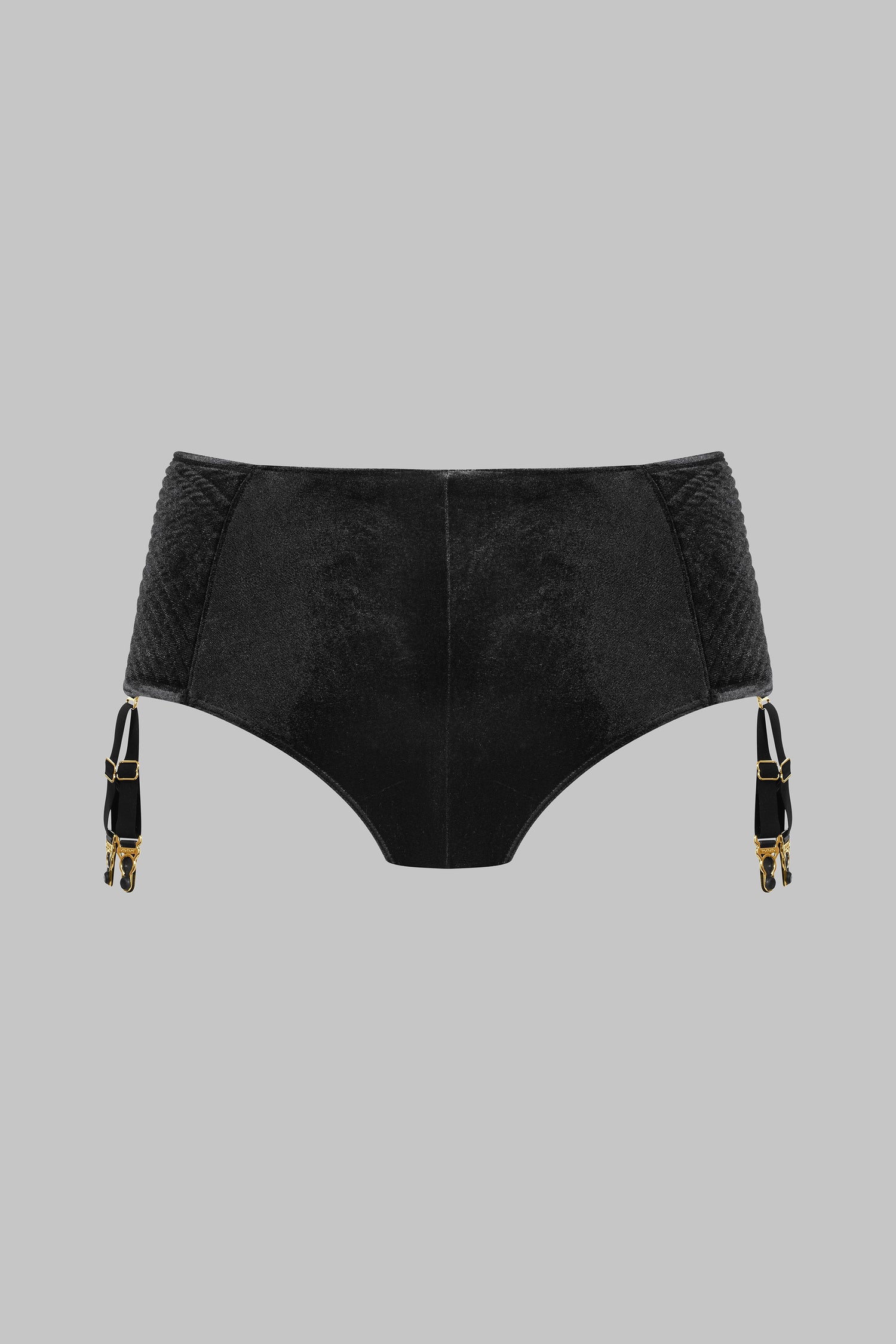 High-Waisted Briefs Garter Belt - ROCOCO