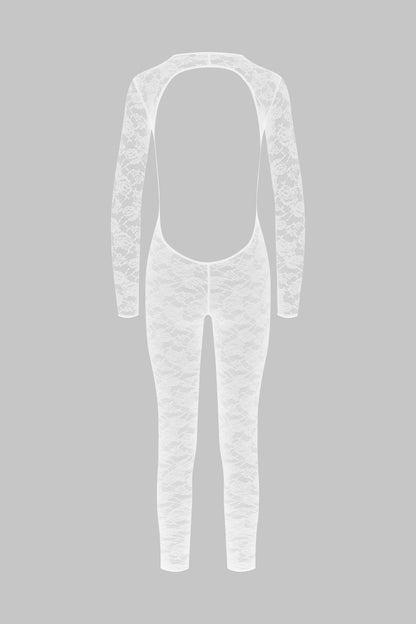 Long sleeve backless jumpsuit - Flashback