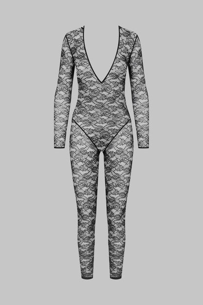 Long sleeve V-neck jumpsuit - Flashback