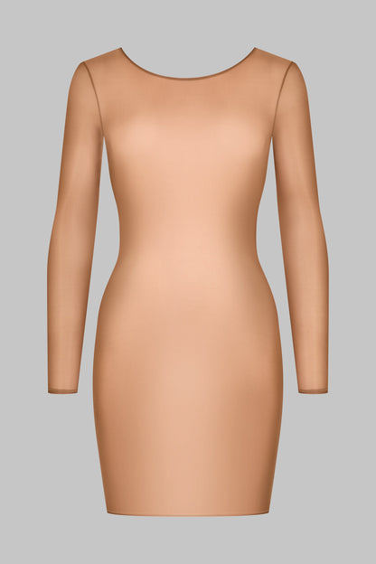 Short Open Back Long Sleeve Dress - French Kiss Light