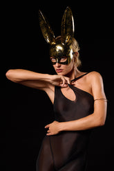 Lace mirror rabbit mask 