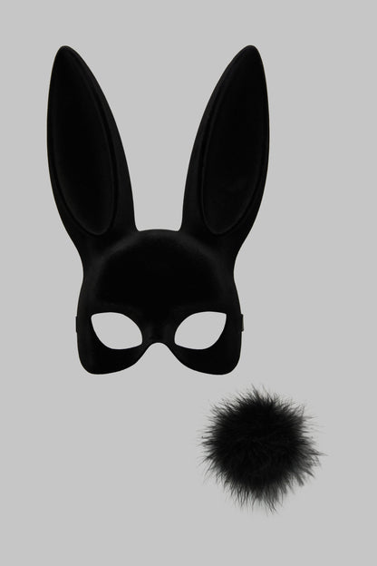 Velvet Bunny mask with pompom - Les Fétiches