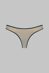 Shiny high-leg thong 