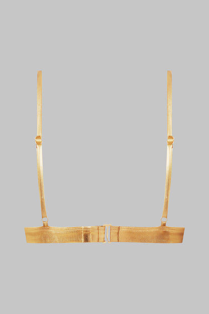 Metallic triangle bra 