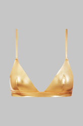 Metallic triangle bra 