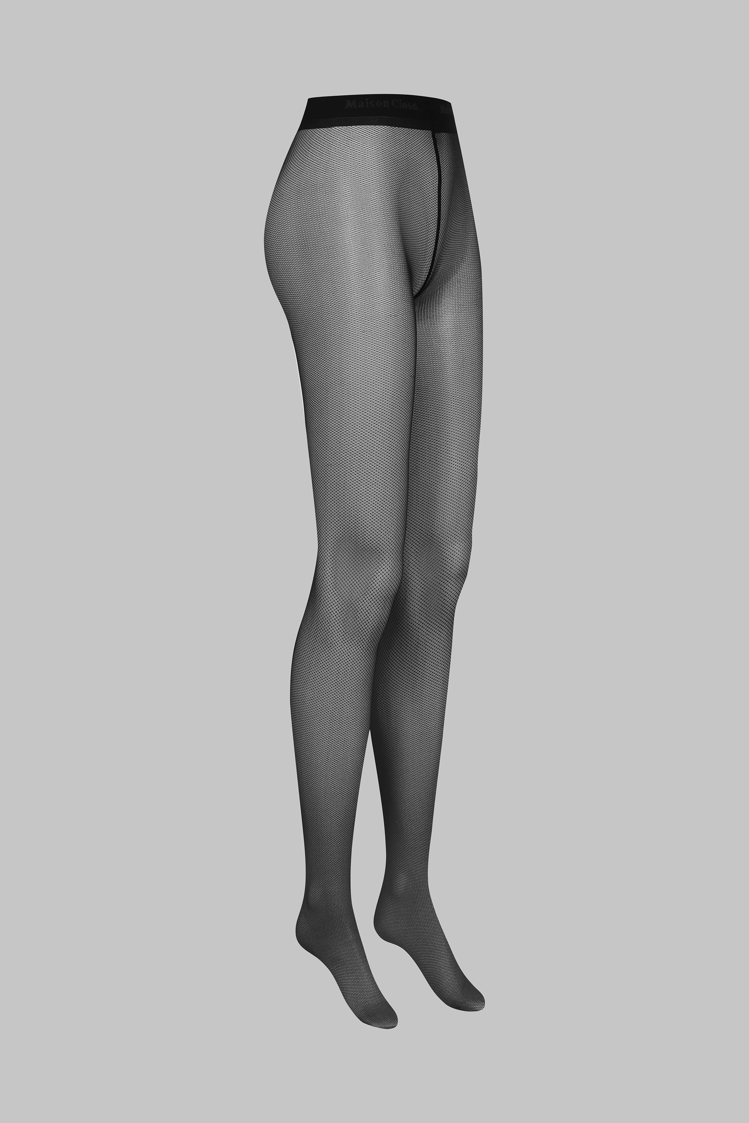 Signature back seam fishnet illusion tights 25D - Les Coquetteries