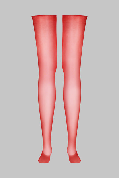 Glossy cut and curled stockings 10D - LEGWEAR