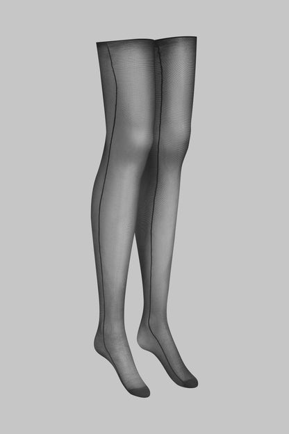 Cut and curled stockings double side seams - 20D - LEGWEAR