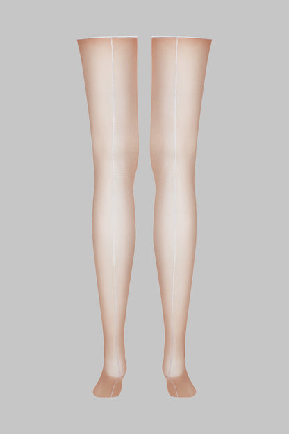 Nahtstrümpfe mit gerolltem Schnitt 20D - Les Coquetteries