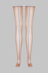 Cut and curled back seamed stockings 20D - Les Coquetteries