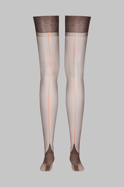 Authentic neon seamed nylon stockings 15D - LEGWEAR