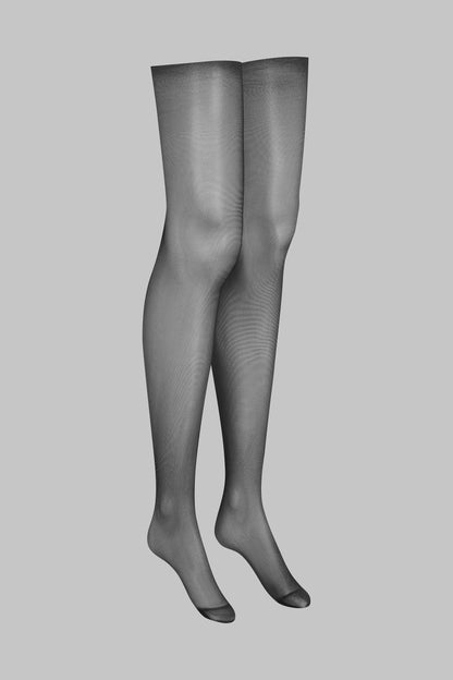 Cut and curled back seamed stockings 20D - LEGWEAR