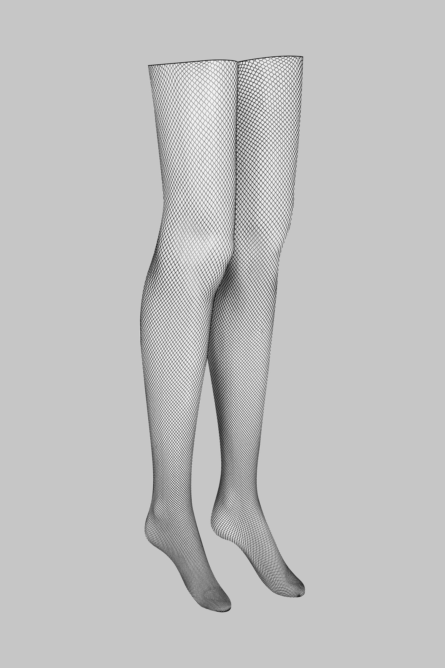 Fishnet cut and curled stockings - LEGWEAR