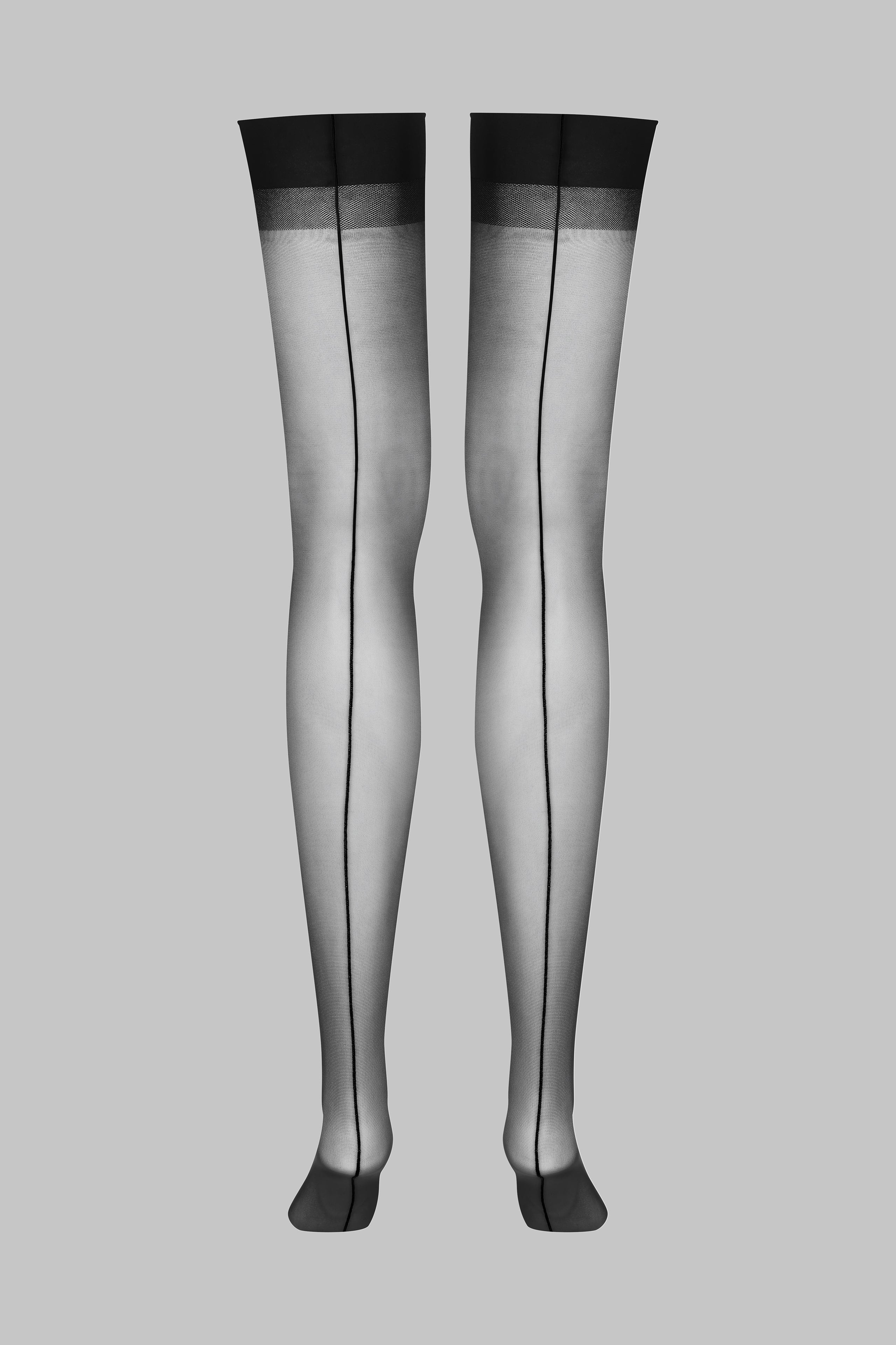 Back seamed garter stockings 20D - Les Coquetteries