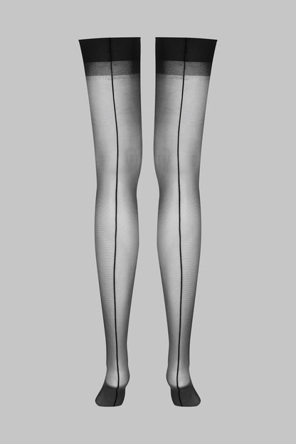 Back seamed garter stockings 20D - LEGWEAR