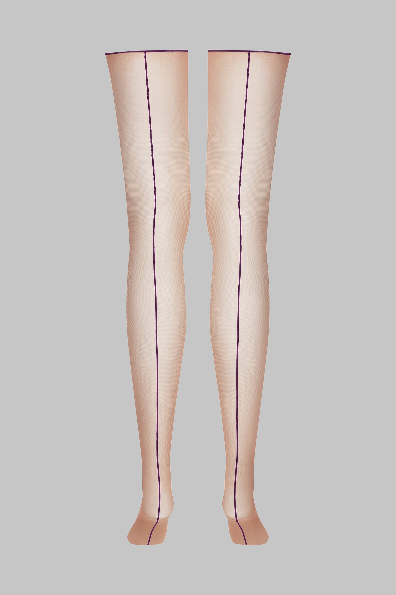 Cut and curled back seamed stockings 20D - LEGWEAR