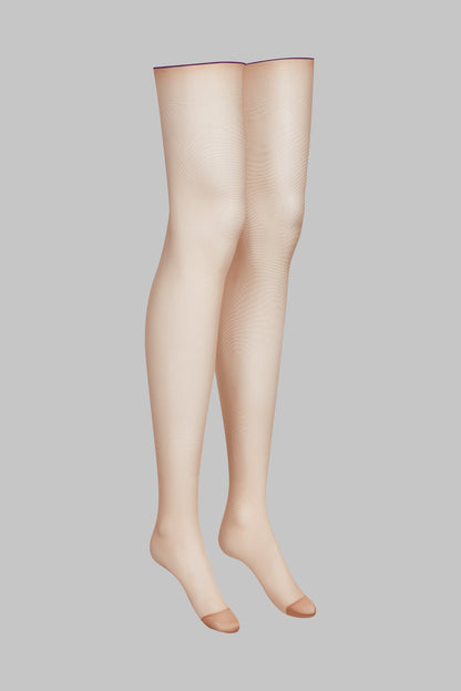 Cut and curled back seamed stockings 20D - LEGWEAR