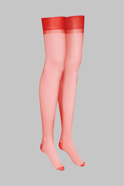Nylon stockings 15D - Red - LEGWEAR